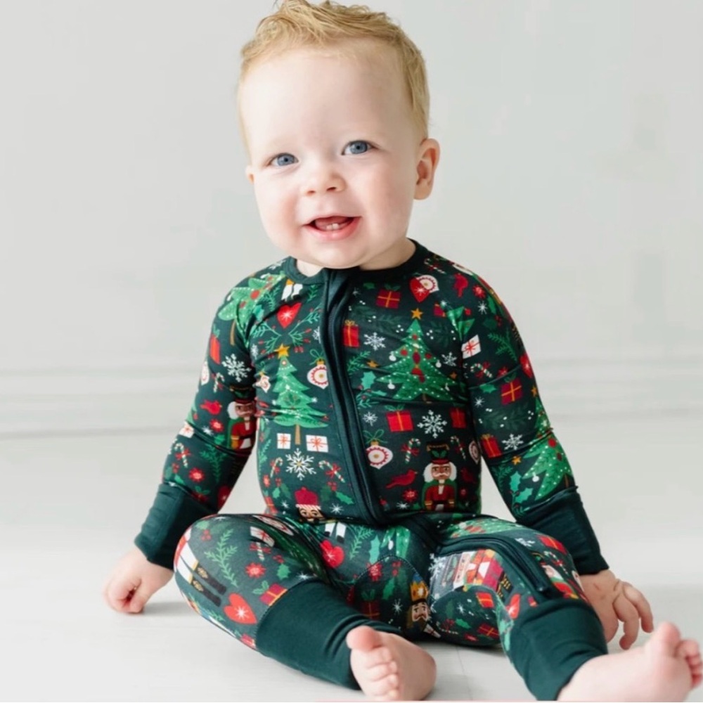 Little Sleepies Limited Edition Night at the Nutcracker print bamboo footie